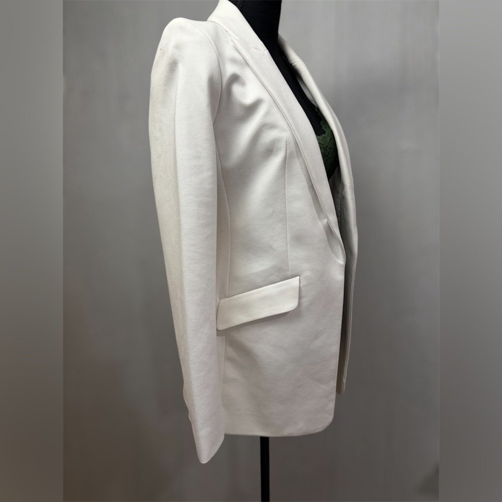 NWT✨Express White Blazer Columnist Open Front Boyfriend Size XS - Picture 7 of 9